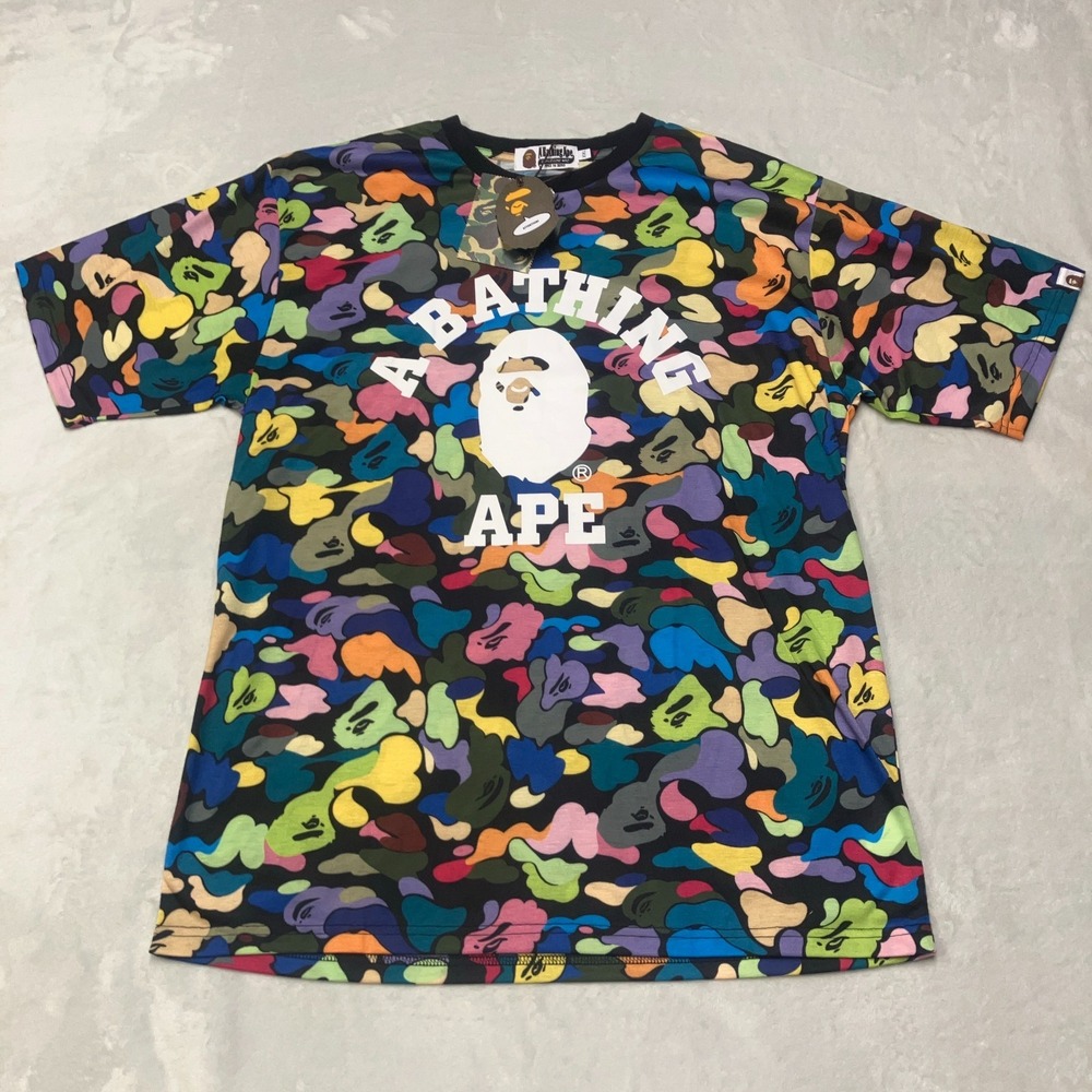 NWT A Bathing Ape T-Shirt Men 2XL Ultimate Multi Camo All‎ Over Print BAPE